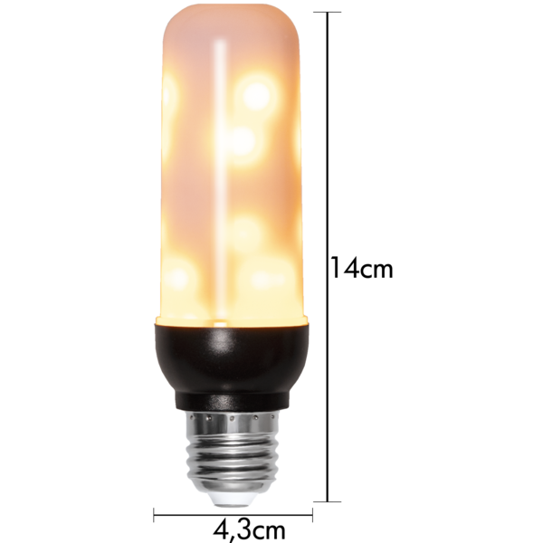 Star Trading - Lámpara LED E27 T40 Flame - 3.94w - 1800K