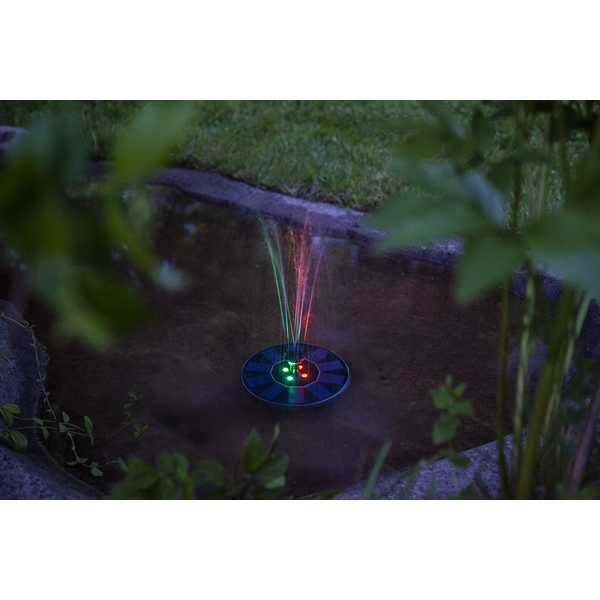 Star Trading - Iluminación solar - Decoración solar Fuente - Negro - 10cm
