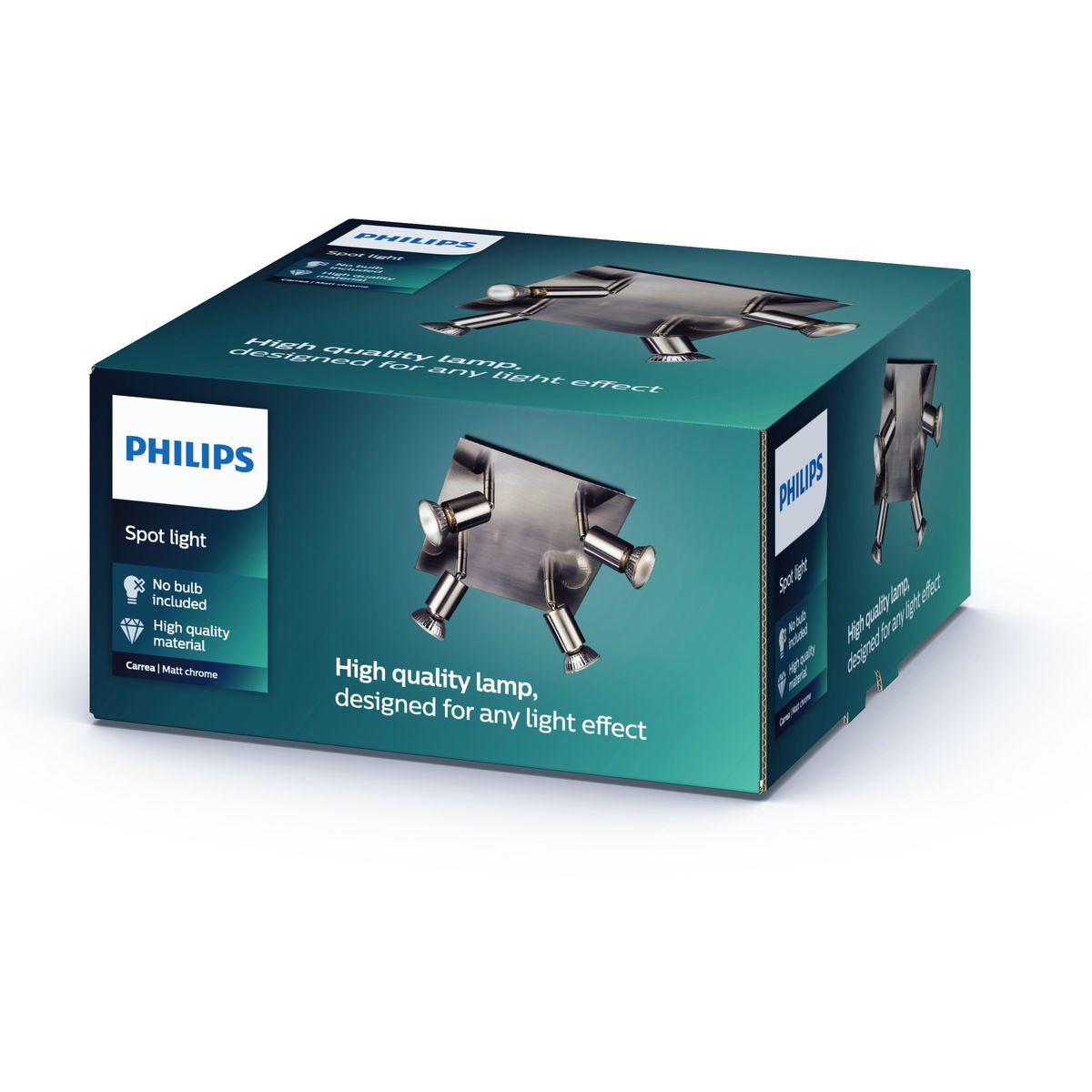 Philips - CARREA plate/spiral nickel 4x50W 230V
