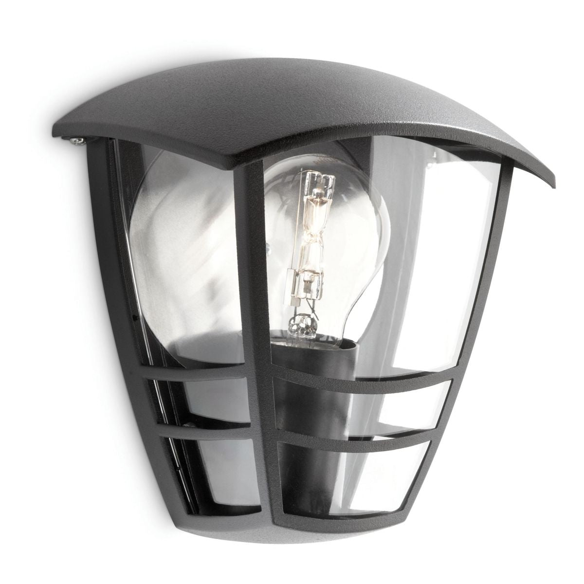 Philips - Creek wall lantern black 1x60W 230V base