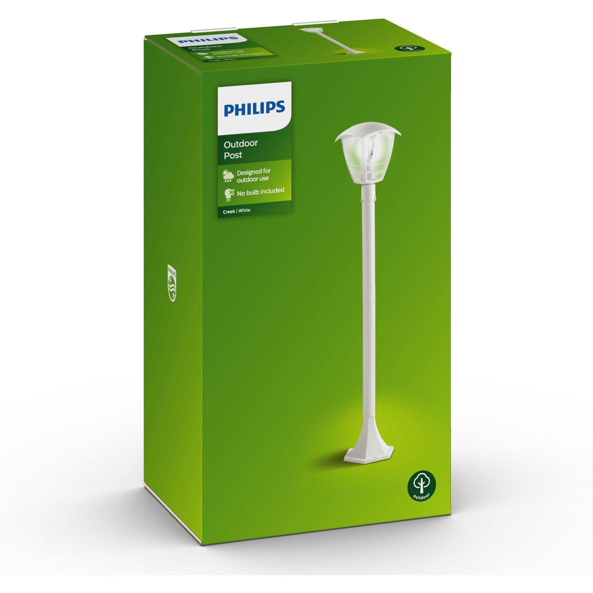 Philips - Creek post white 1x60W 230V