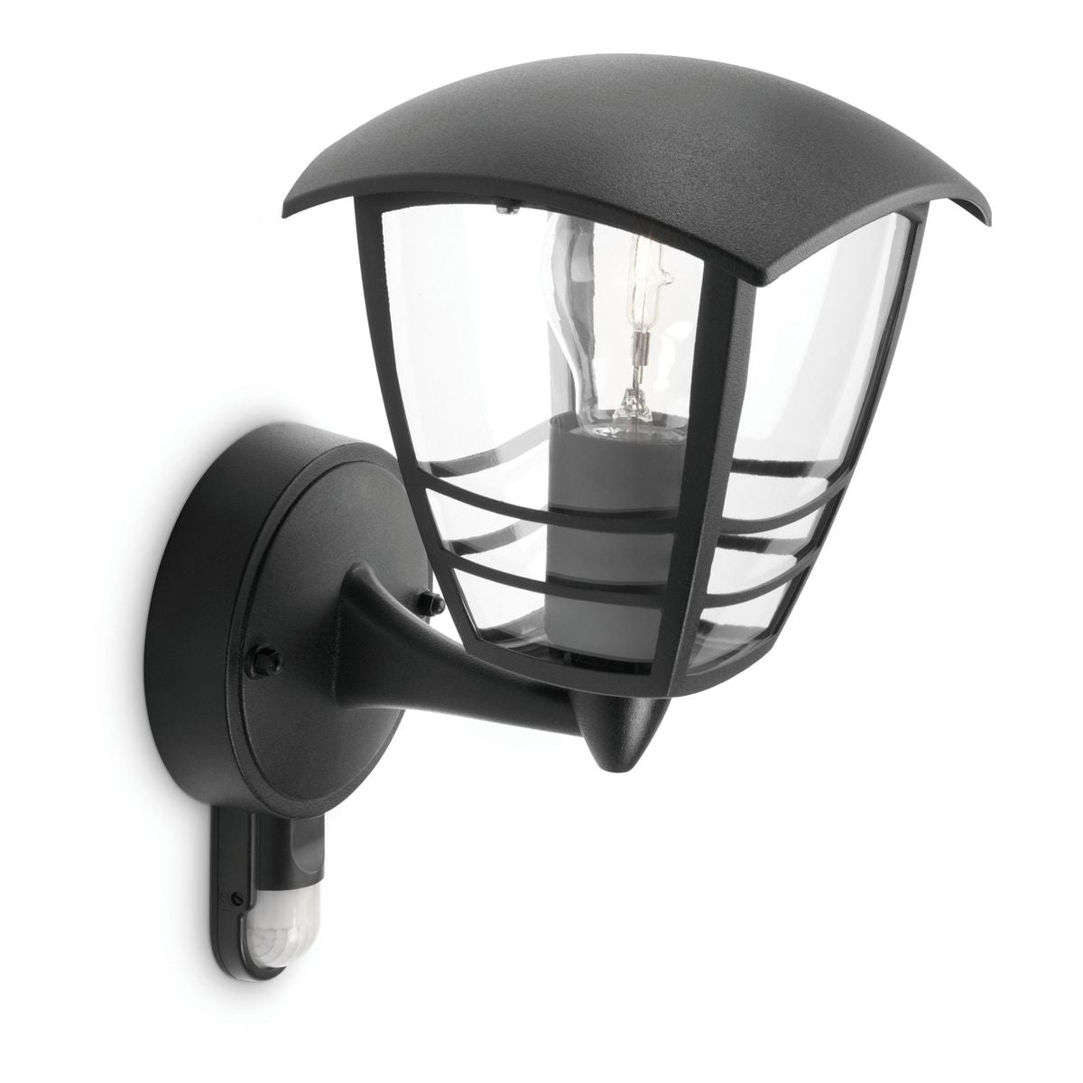 Philips - Farol de pared Creek IR negro 1x60W 230V