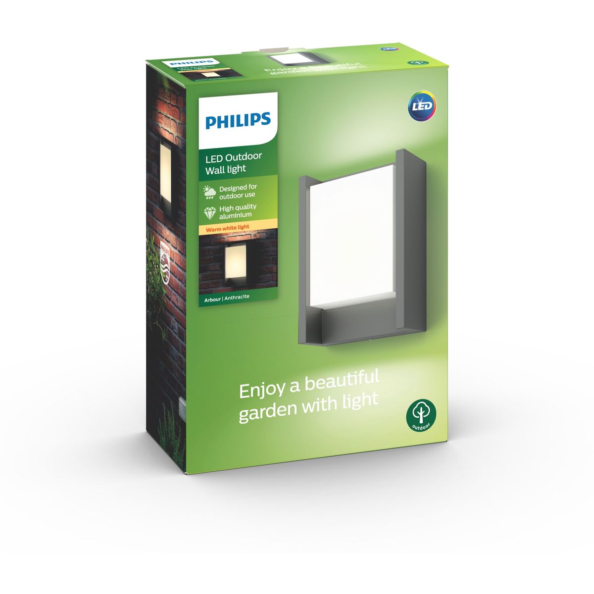 Philips - Arbour wall lantern anthracite 1x6W 230V