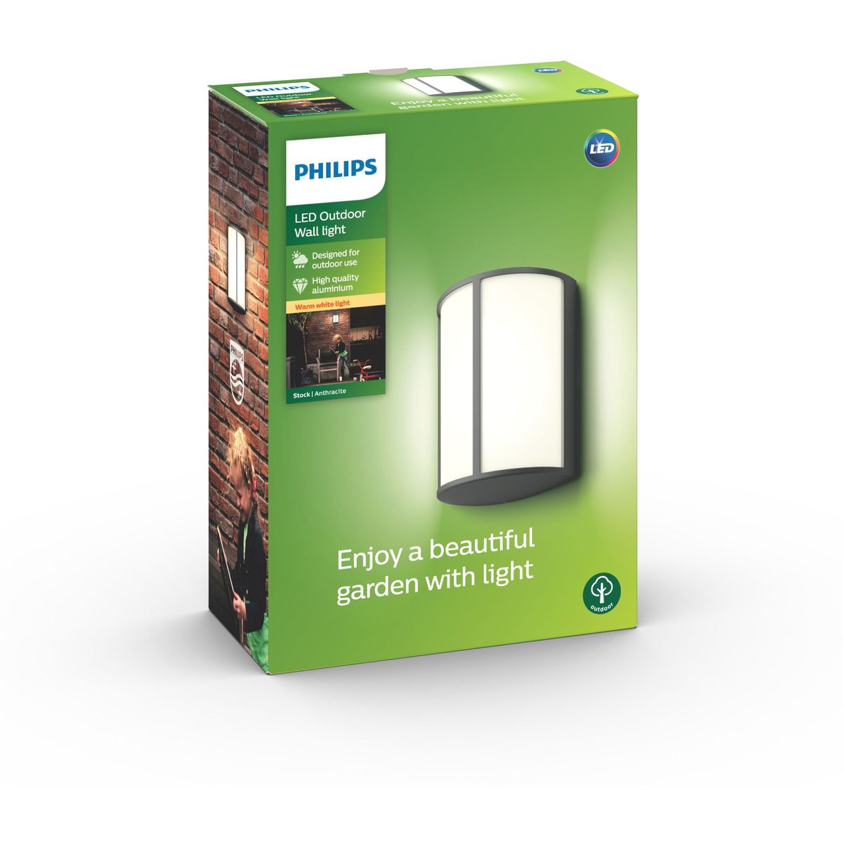 Philips - Stock farol de pared antracita 1x6W 230V