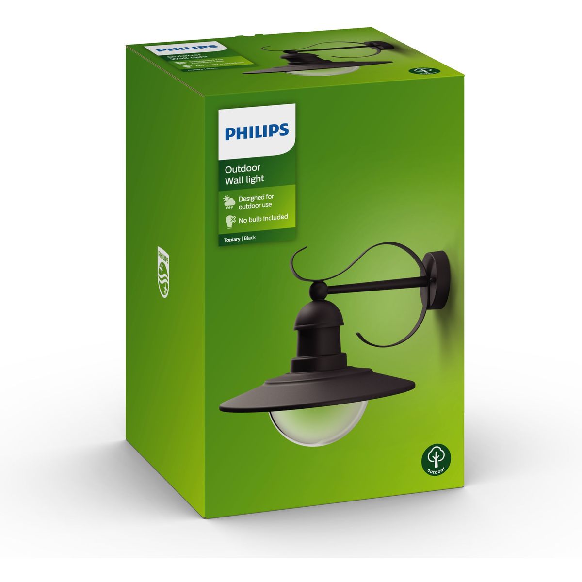 Philips - Topiary wall lantern black 1x60W 230V