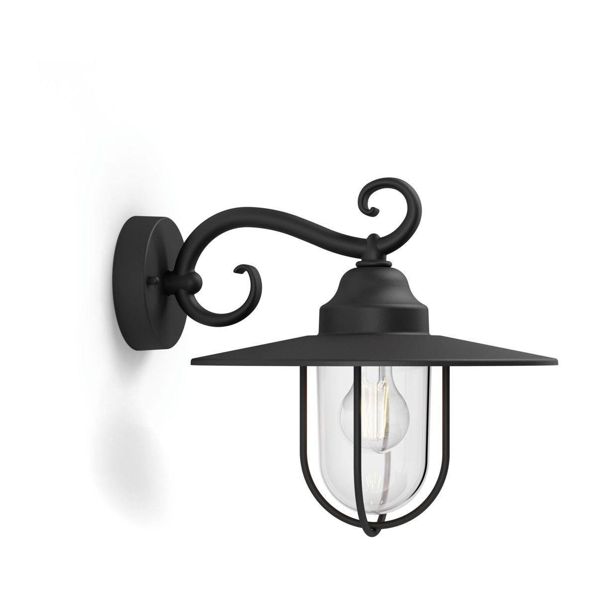 Philips - Pasture wall lantern black 1x60W 230V