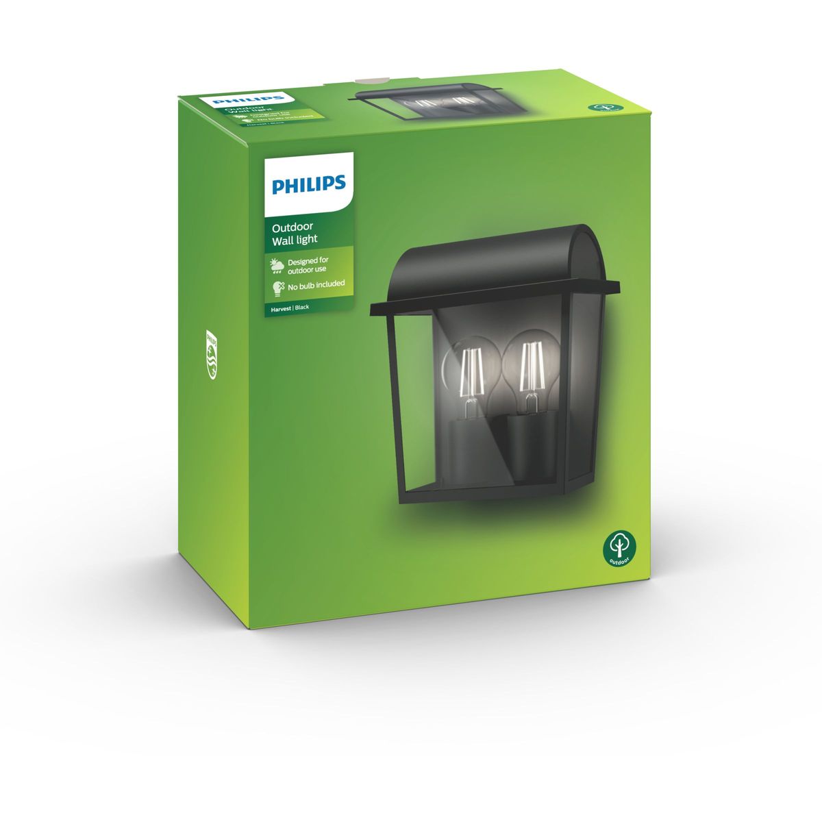Philips - Aplique de pared Harvest negro 2x42W 230V