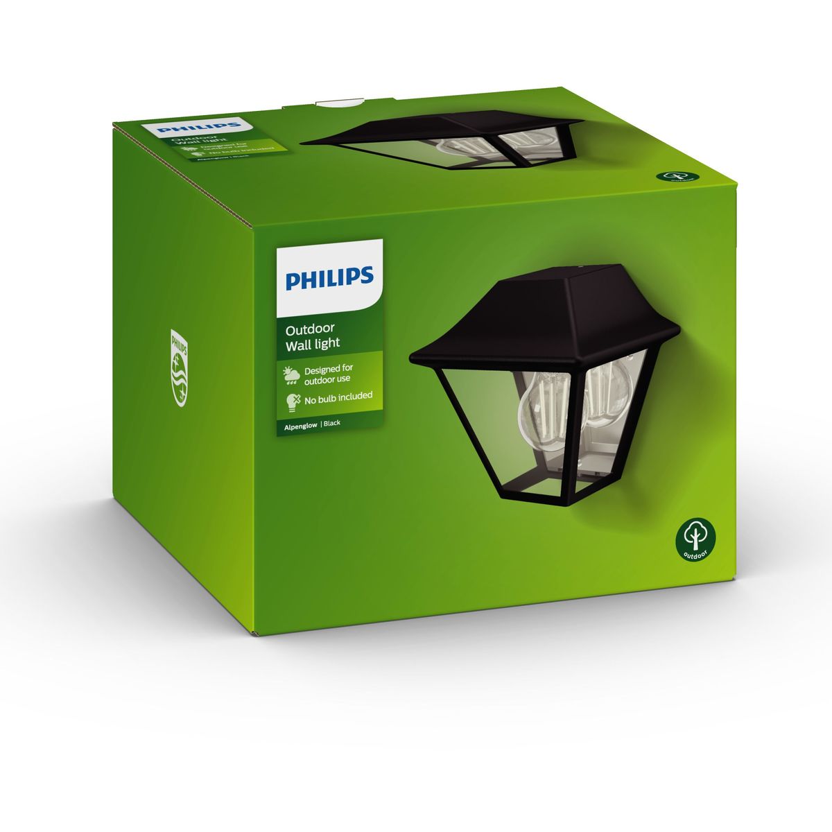 Philips - Aplique Alpenglow negro 1x42W 230V