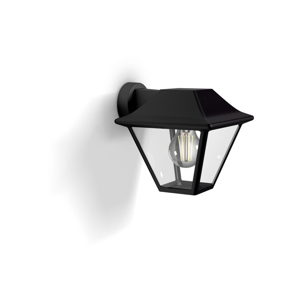 Philips - Alpenglow down wall lantern black 1x60W
