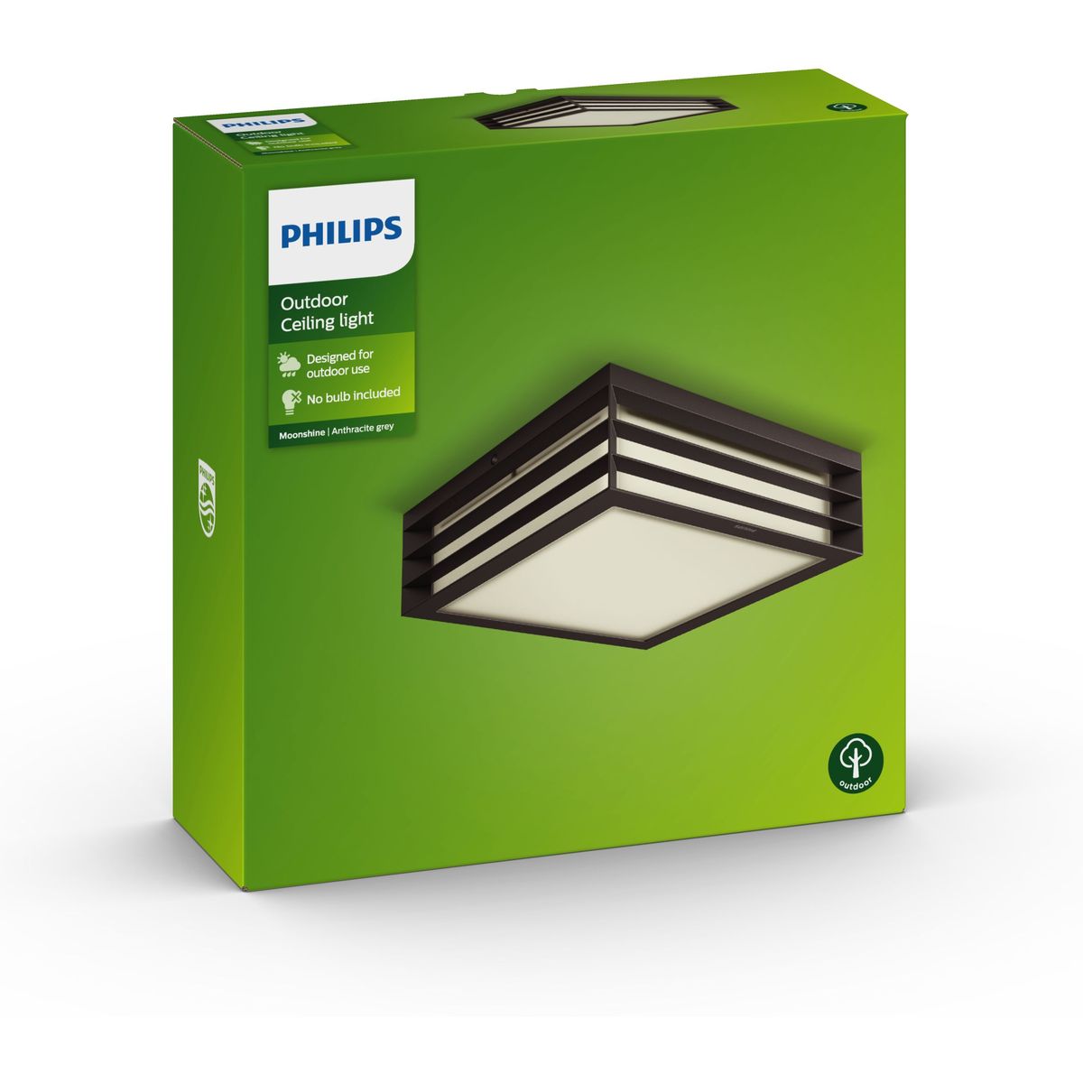 Philips - Lámpara colgante Moonshine antracita 2x