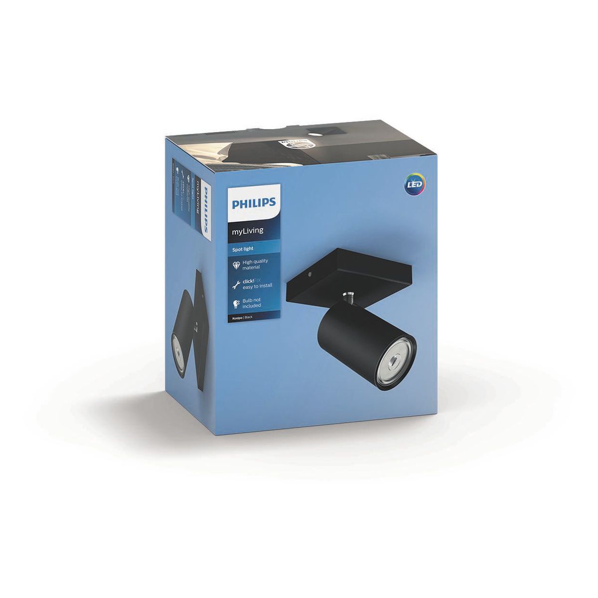 Philips - KOSIPO single spot black 1xNW 230V