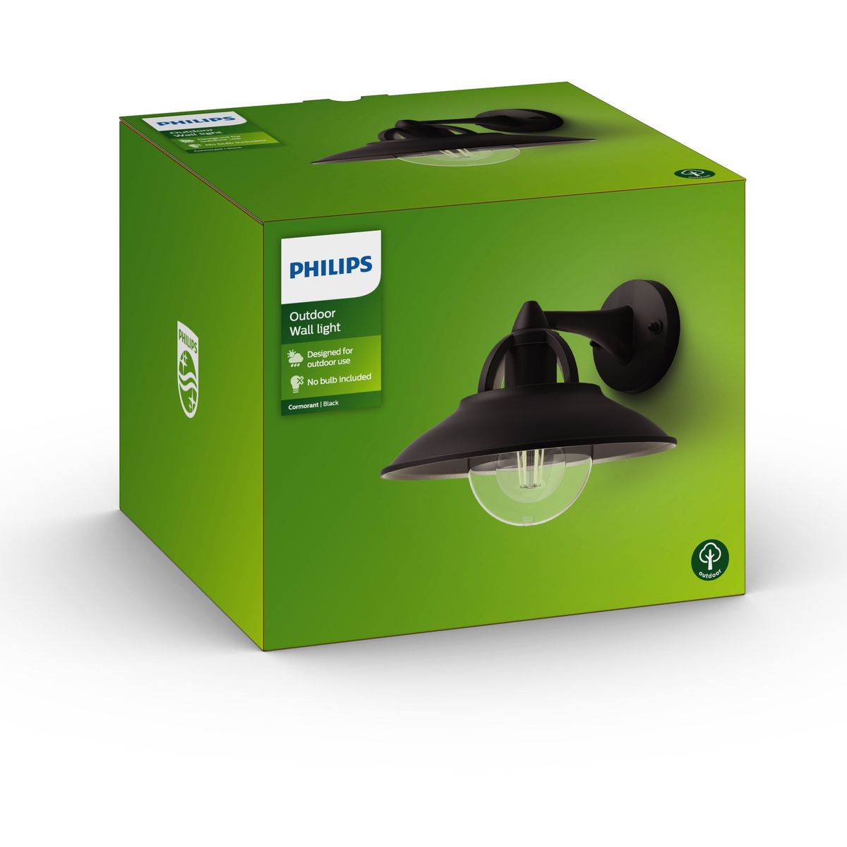 Philips - Aplique Cormorant negro 1x42W 230V