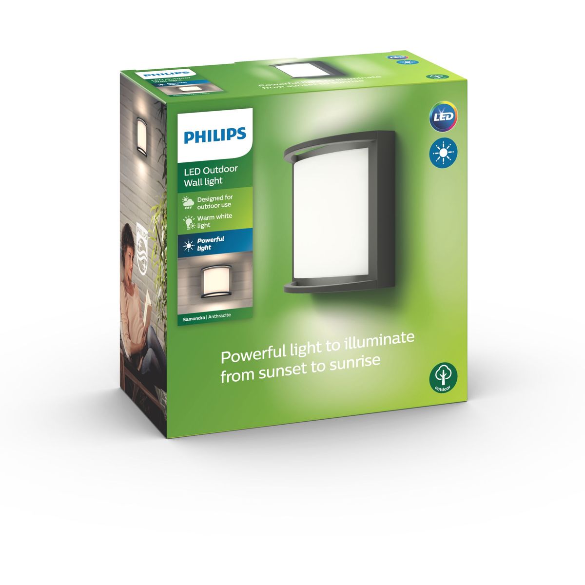 Philips - Aplique Samondra antracita 1x12W
