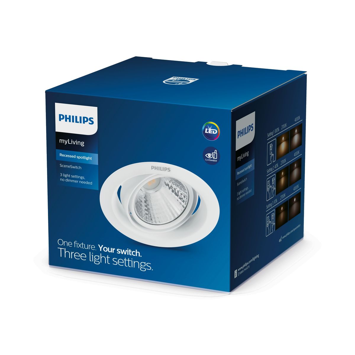 Philips - 59554POMERON DIM 070 3W 27K EU Empotrable