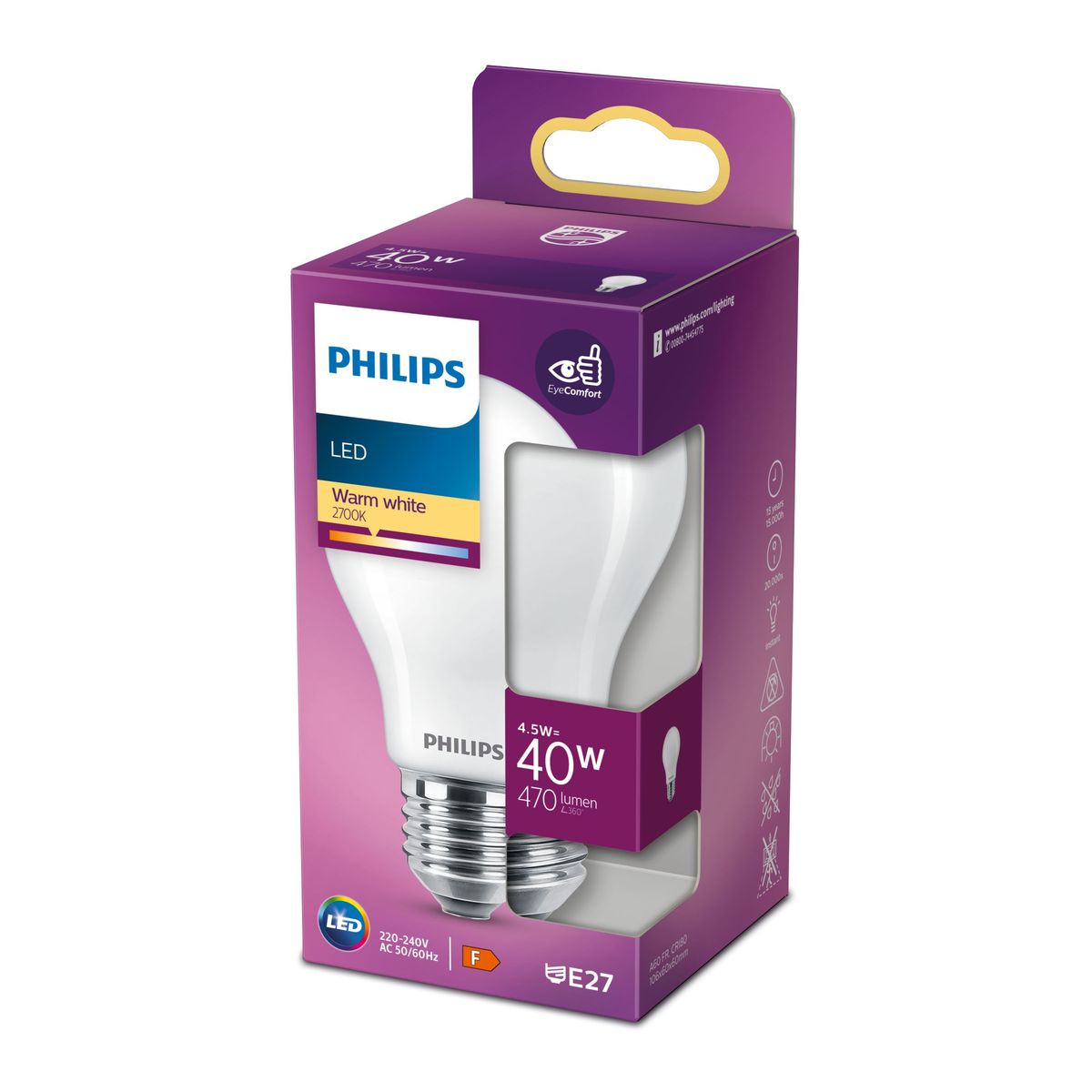 Philips - LED classic 40W A60 E27 WW FR ND RFSRT4