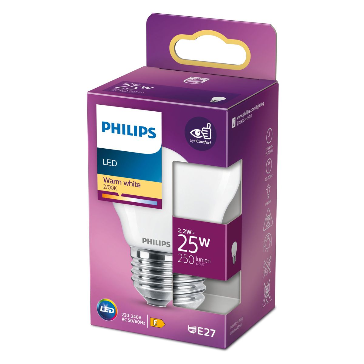 Philips - LED classic 25W P45 E27 WW FR ND RFSRT4