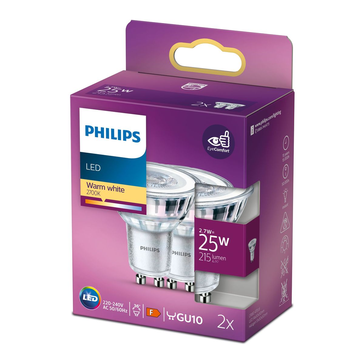 Philips - LEDClassic 25W GU10 WW 36D ND 2SRT6