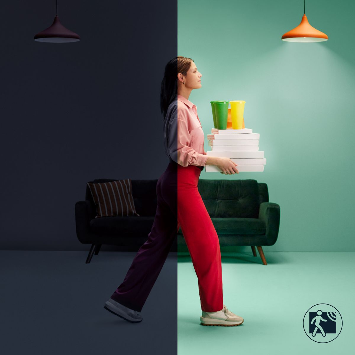 Philips - Wifi BLE 40W C37 E14 922-65 RGB 1PF/6