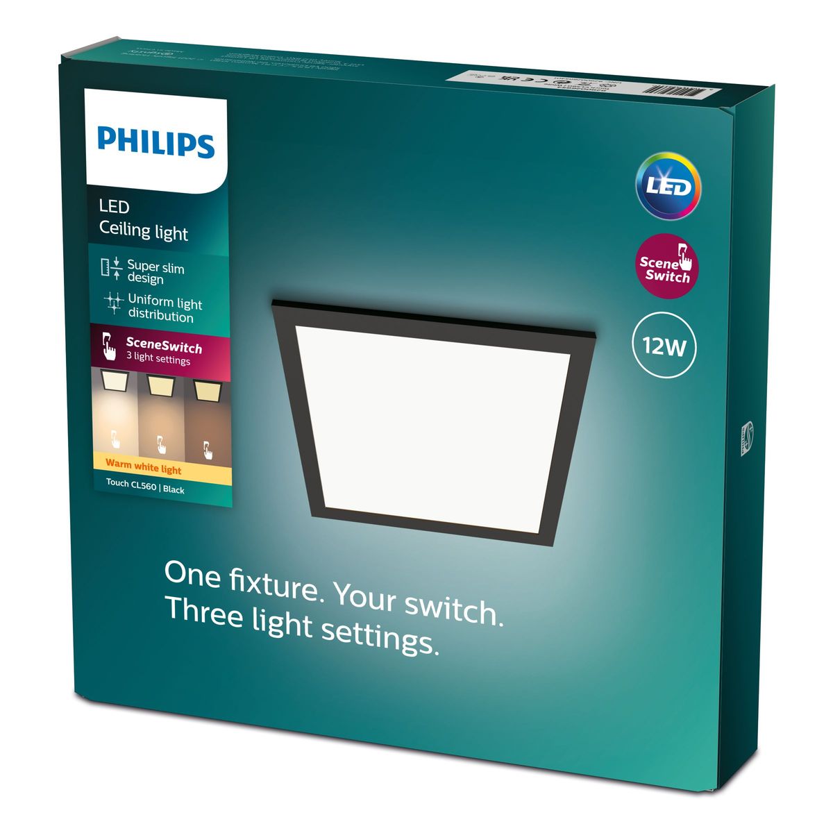 Philips - Touch ceiling CL560 SS SQ 12W 27K B HV06