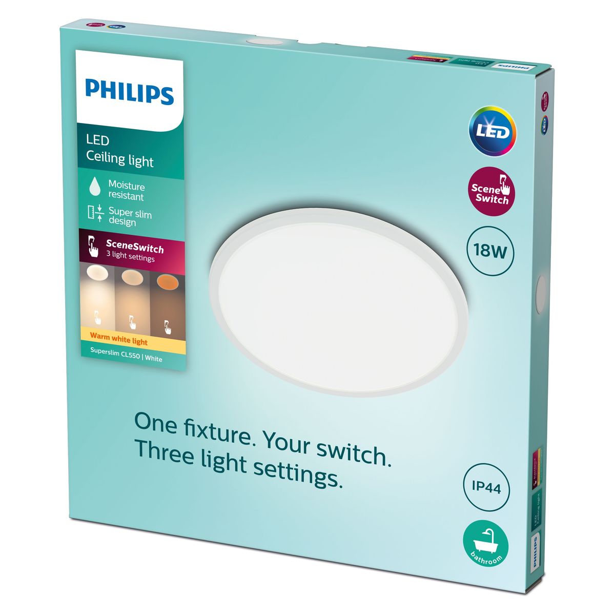 Philips - Superslim CL550 SS RD 18W 27K W WVIP4406