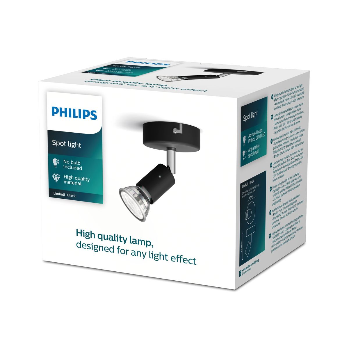 Philips - Limbali monofoco negro 1x50W 230V