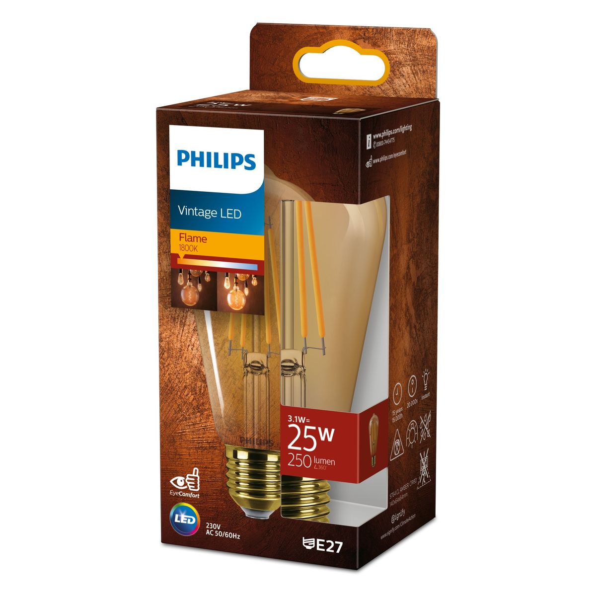 Philips - LED ST64 25W 1800K E27 NDSRT Amber 1PF