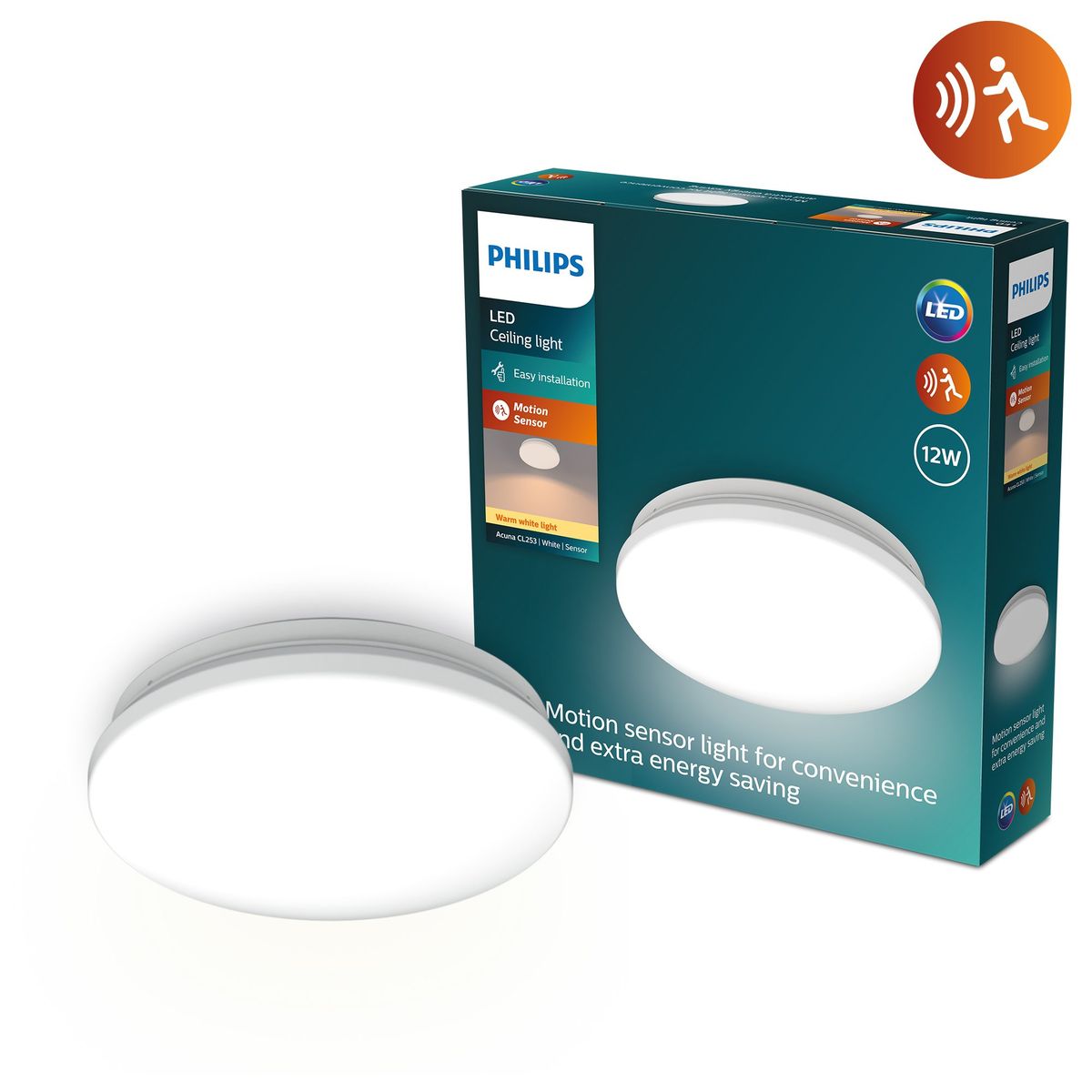 Philips - Acuna CL253 RD 12W 27K W HV Sensor