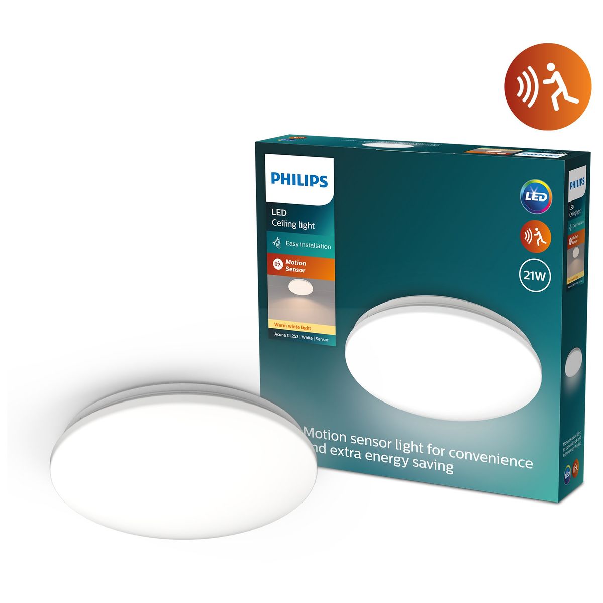 Philips - Acuña CL253 RD 21W 27K W Sensor HV