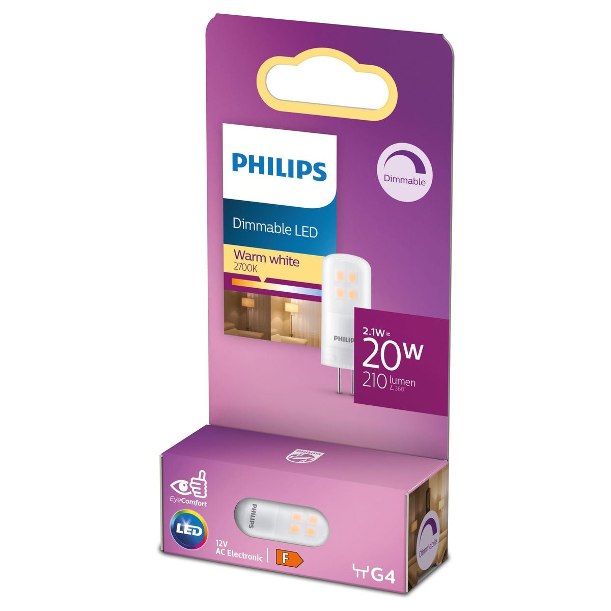 Philips - LED 20W G4 WW 12V Dim SRT6