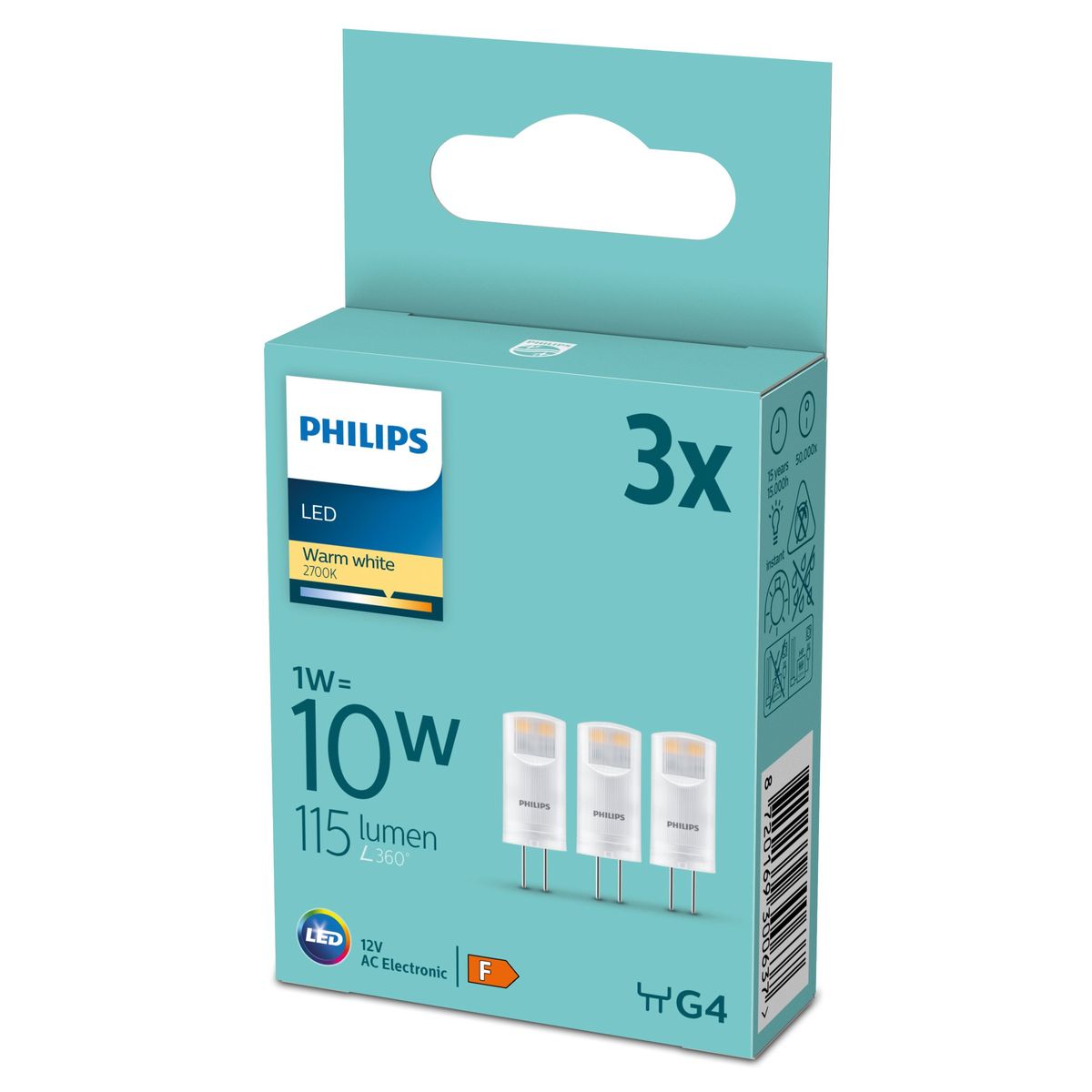 Philips - LED 10W G4 WW 12V ND 3PF/6 DISC