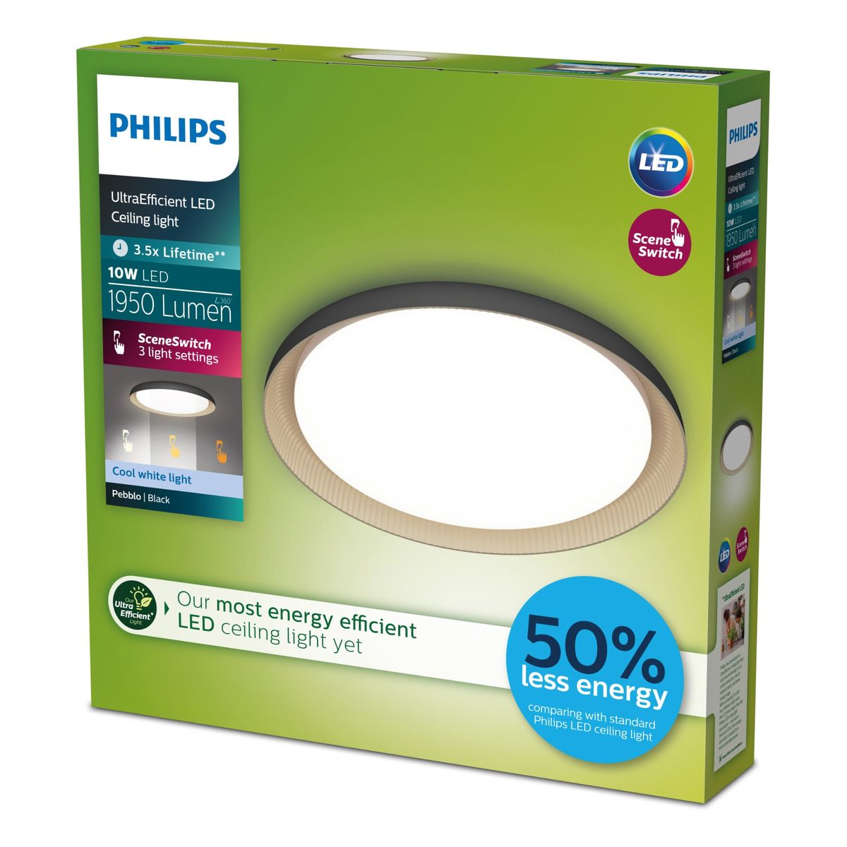 Philips - Pebblo UE Ceiling SS B 10W 40K