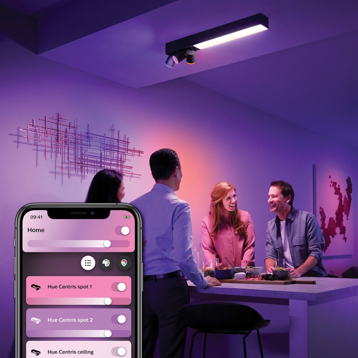 Philips - Centris Hue 3-spot black special form V2