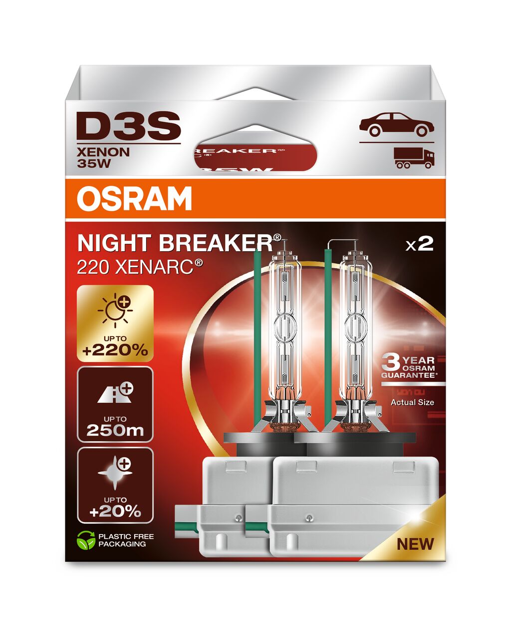 OSRAM XENARC NIGHT BREAKER LASER (NEXT GEN) - D3S - 2-PACK