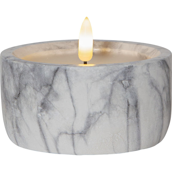 Star Trading - Bloque de luz LED Flamme Marble - Gris - 7,5