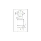 Base de lámpara E27 50mm Cerámica Blanco