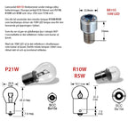 BA15S | 1156 retroiluminación LED 10W