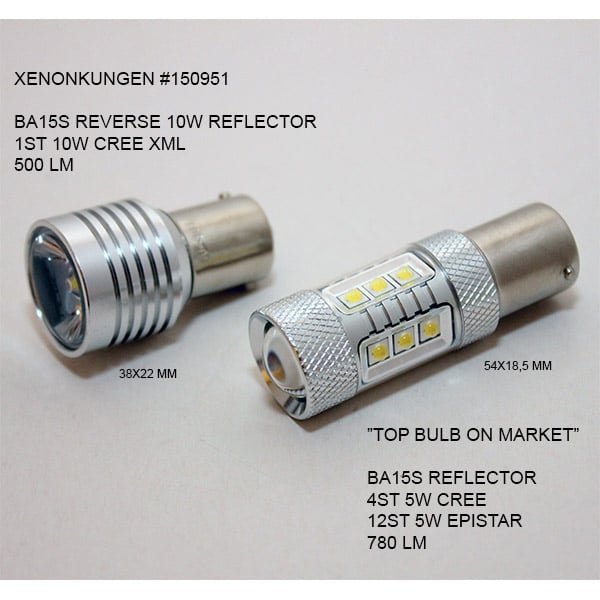 BA15S | 1156 retroiluminación LED 10W