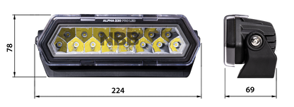 NBB Alpha 230 Pro LED extraljusramp