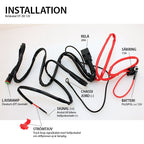 Juego de cables de relé 3 piezas Extra ligero 12V|DT 60A