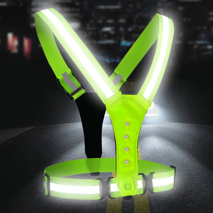 Chaleco reflectante LED - SportGlo Blanco y Rojo