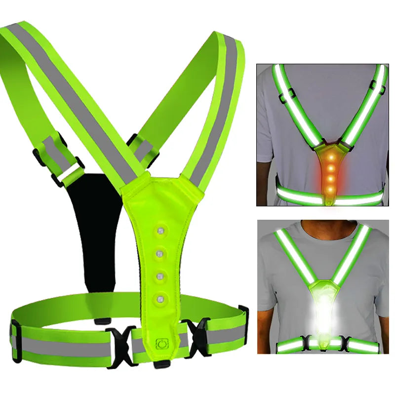 Chaleco reflectante LED - SportGlo Blanco & Rojo