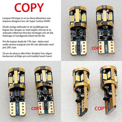 T10 |W5W Super Canbus 9SMD - 6000