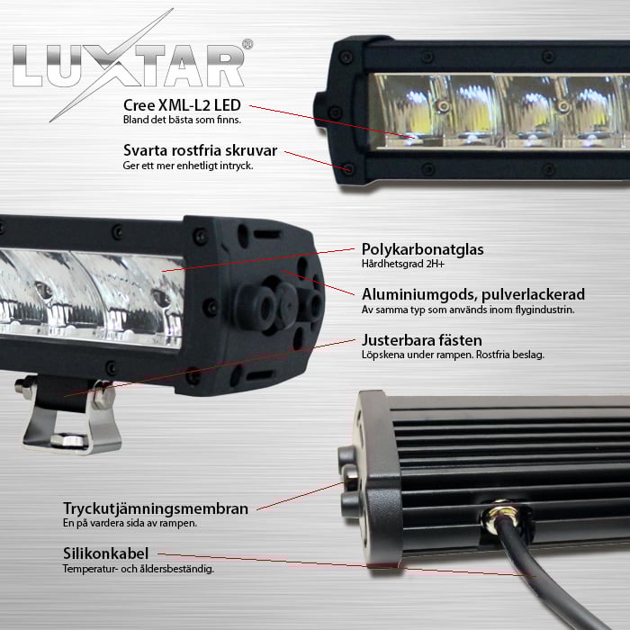 LUXTAR® Ledramp X18 | Spot <52cm> - bild 4