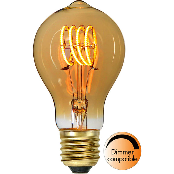 Star Trading - Bombilla LED E27 TA60 Decoled Spiral Amber - 2.5w - 2000K - Regulable