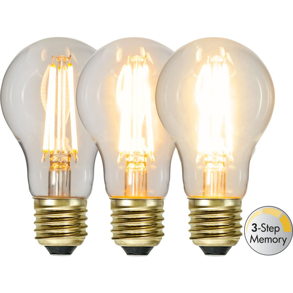 Star Trading - Lámpara LED E27 A60 Soft Glow Memoria de 3 pasos - 6,5w - 2100K - 3-Step-Dim (Memoria)