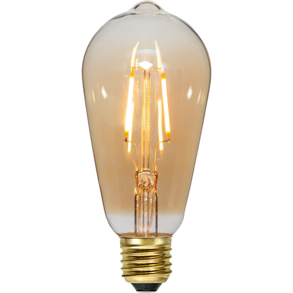 Star Trading - Bombilla LED E27 ST64 Liso Ámbar - 0.75w - 2000K