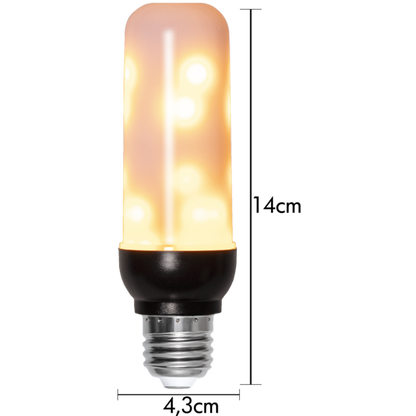 Star Trading - Lámpara LED E27 T40 Flame - 3.94w - 1800K