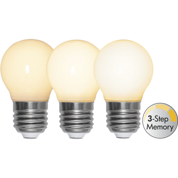 Star Trading - Lámpara LED E27 G45 Filamento Opaco RA90 Memoria de 3 pasos - 4.0w - 2700K - 3-Step-Dim (Memoria)