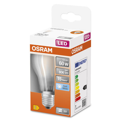 OSRAM LED-LAMPA RUND KLAR (60) E27