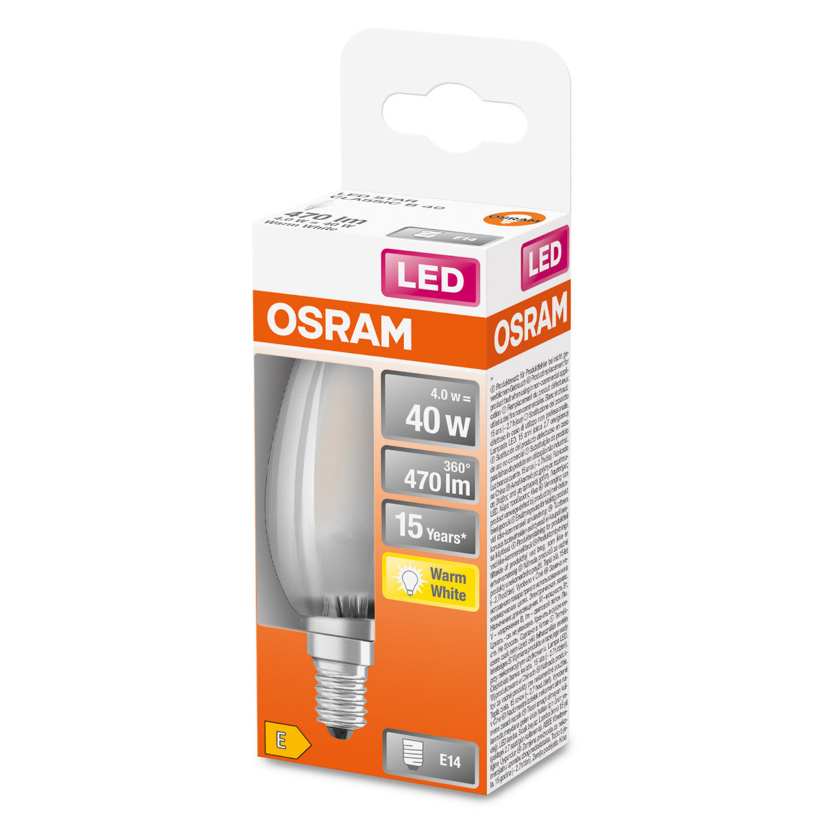 OSRAM LED-LAMPA KRONFORM MATT (40) E14